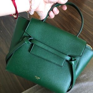 Celine nano belt bag green